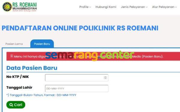 Daftar Online RS Roemani Semarang Pasien Baru & Lama